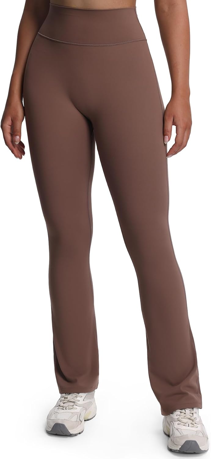 Aoxjox Mini Flare Leggings for Women Trinity Tummy Control High Waisted Wide Leg Yoga Pants 29"/31"/33" - Image 4