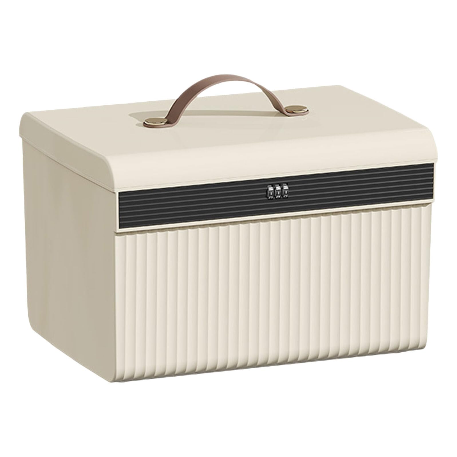 Caja de almacenamiento portátil con cerradura con contraseña de combinación, pequeña caja de seguridad de plástico para documentos, joyas y dinero, privacidad segura para el hogar y viajes