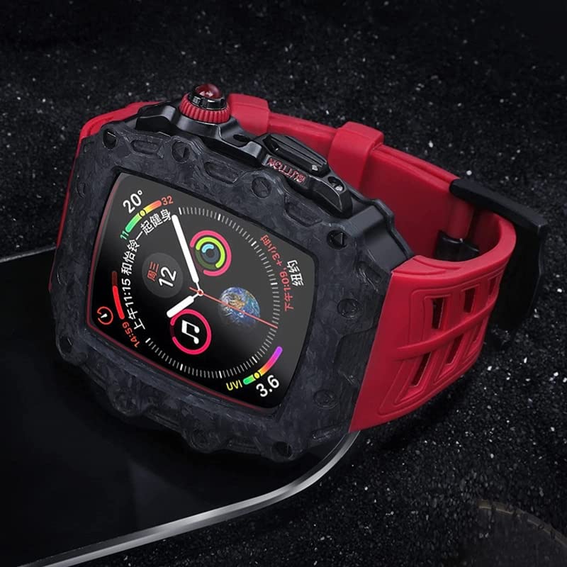 Kit modification Apple Watch carbone pour look luxe iWatch 8 - 4