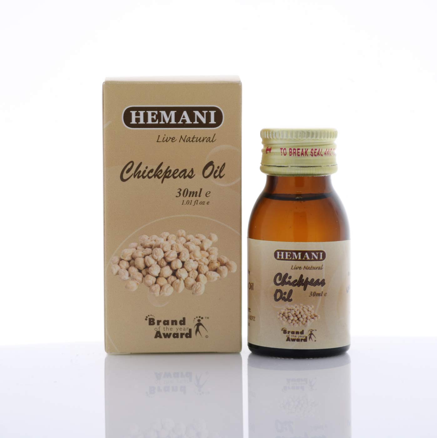 HemaniChickpea Oil - 30ml (1 fl oz) - Edible Oil for Cooking, Baking, and Skin Care - Rich in Antioxidants and Essential Fatty Acids - Cold-Pressed and Pure - Vegan and Gluten-Free