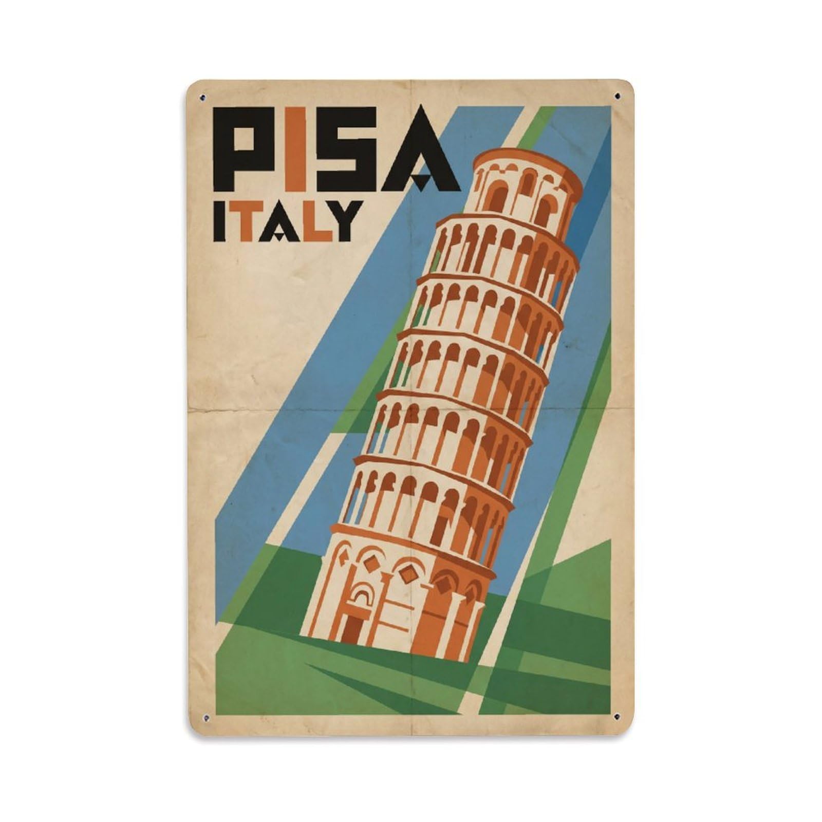 Italy Pisa Travel Retro Metal Tin Sign