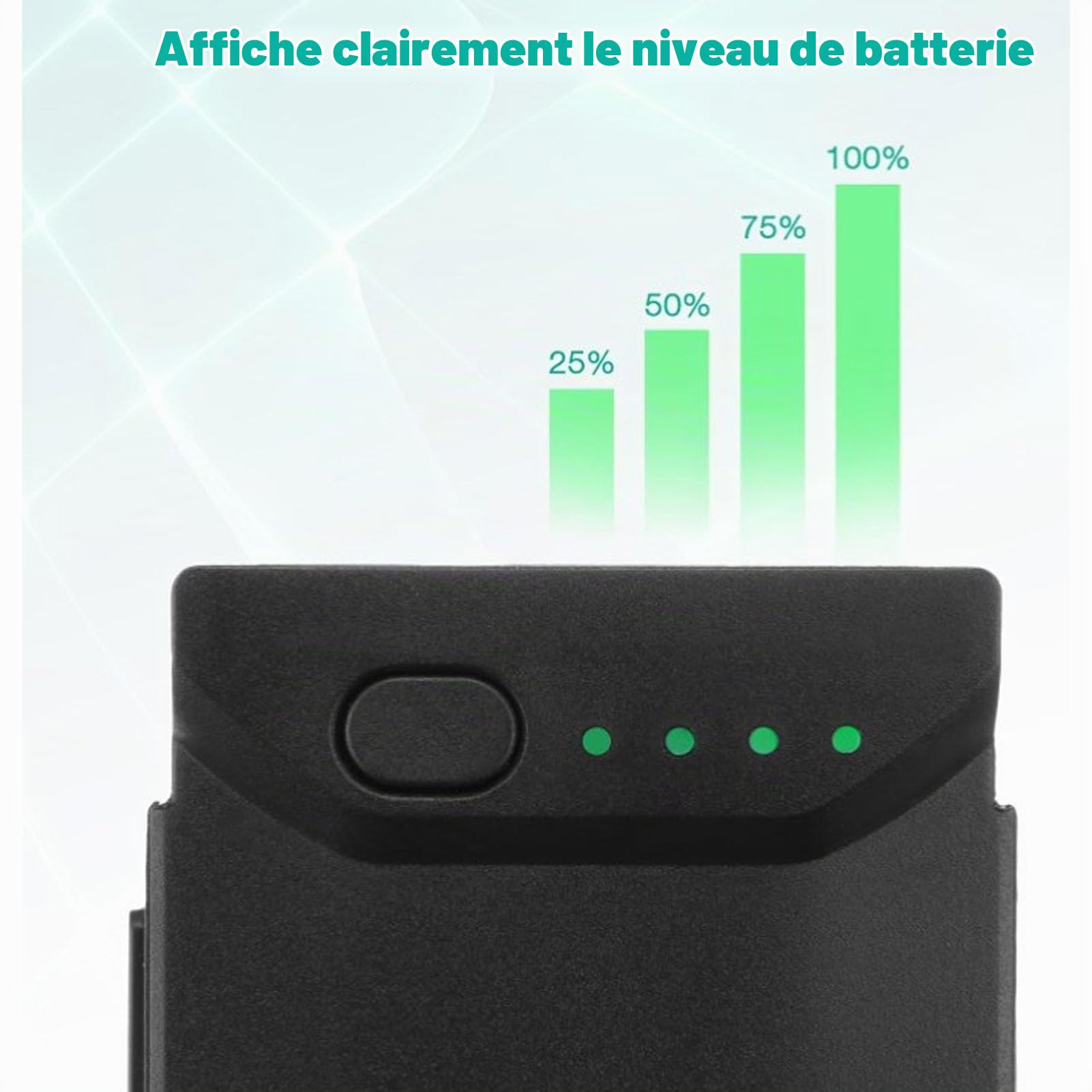 Batterie de Vol Intelligente, pour Batterie de Remplacement pour Drone Air, 2375 MAh, Temps de Vol de 21 Minutes, Batterie de Rechange de Vol Haute capacité (1 Paquet)
