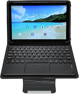 Tablet HD, 10,1 polegadas FHD Octa Core CPU 2 slots para cartões, tablet para jogos 8 GB RAM 256 GB ROM com teclado para viagens (plugue EUA)