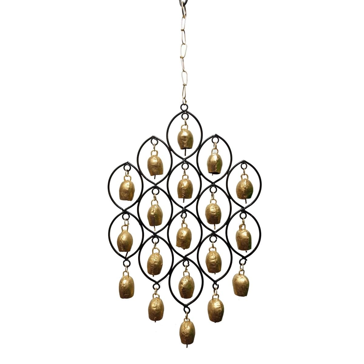 Móvil Campanas Decorativo Oriental de Metal para Colgar en el Hogar, Estilo Único y Elegante, Ideal para Decoración Interior