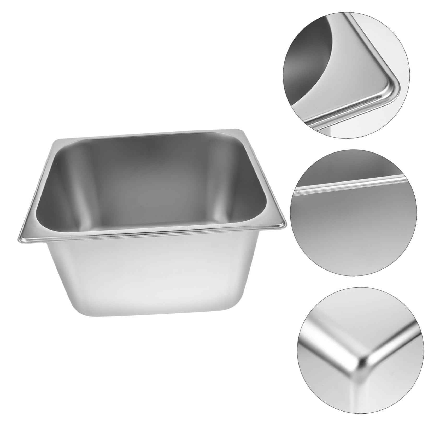 Unomor 304 Stainless Steel Food Basin Rectangular Buffet Plate Catering Serving Party Buffet Warmer Easy to Clean Fashion Design