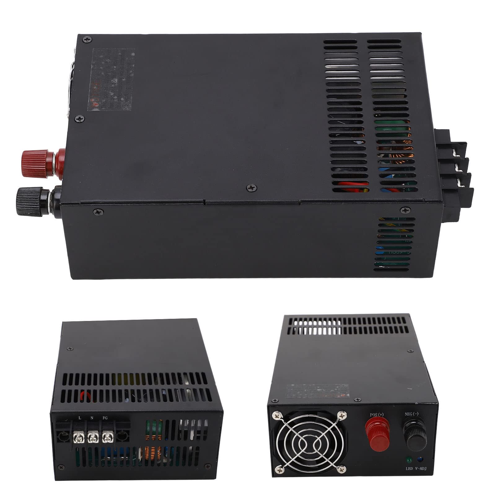 Generic Fuente de Alimentación Industrial de CC de 800 W con Ventilador de bajo Ruido, Protección contra Sobretensión, Ideal para Equipos de Comunicación, 1 Fuente de Alimentación Incluida (12V)