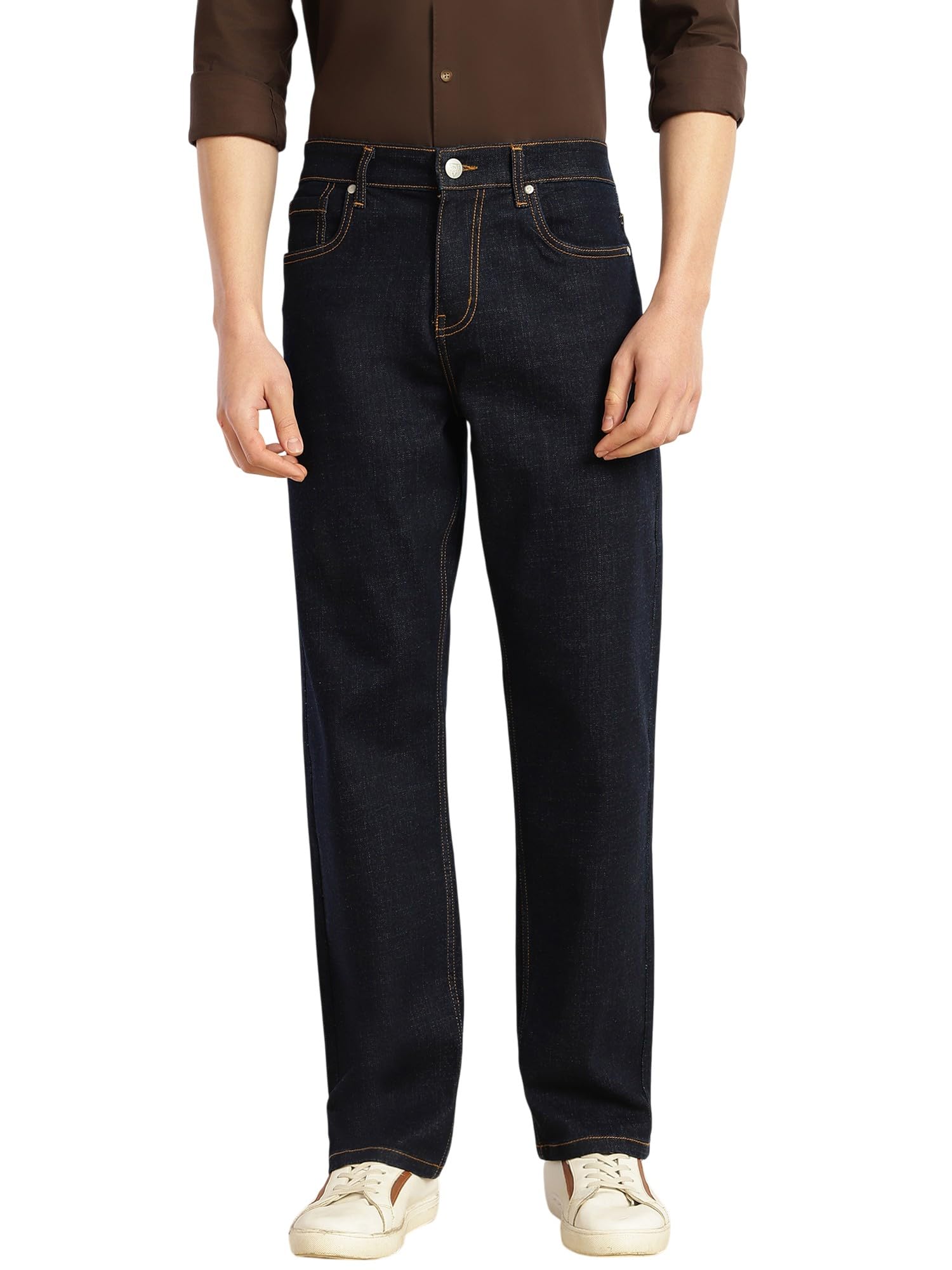 thomas scott Men's Cricket Club Collection Mid-Rise Straight Fit Stretchable Jeans | No Fade Denim-picture-37