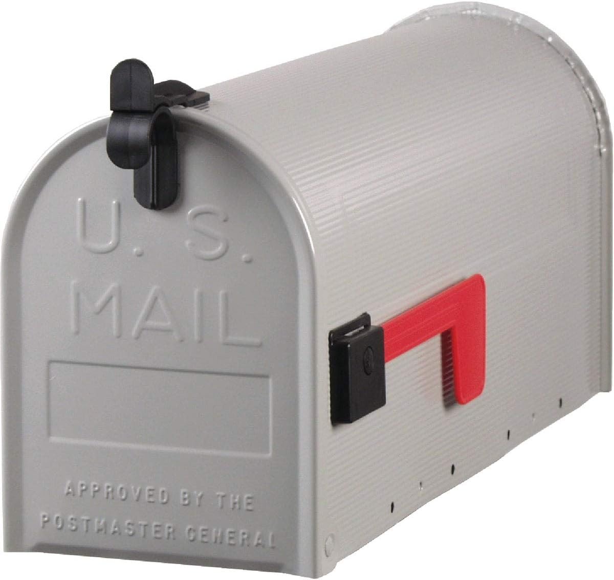 Solar Available Group ST100000 Standard Size Galvanized Steel Rural Mailbox U.S. Postmaster General Approved, Gray
