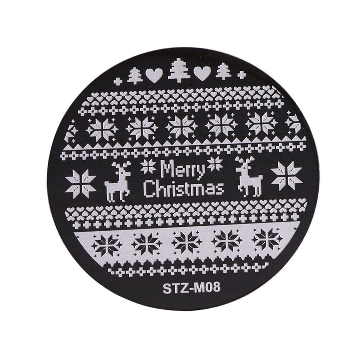 ABOOFAN 5pezzi Stampi per Unghie Natalizie in Metallo Lucido Kit di Stamping per Nail Art Template di Modelli