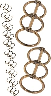 Ciieeo 12 Peças Fivela De Metal Anéis Fichários Soltos A5 6 Fichário De Plástico Anéis De Caderno Notecards Papelaria Pasta De Plástico Caderno Fichário Scrapbook Fichário Anéis Livro