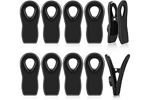 Black Magnetic Chip Clips for Fridge | Bag Clips for Food |...