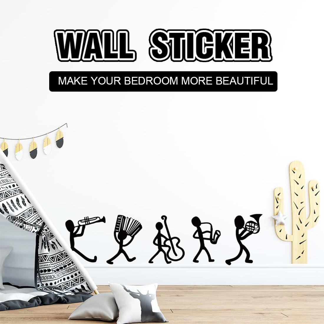 Adesivo Muro A Strisce Nere | Decorazione Parete Soggiorno E Camera | 26x60 Cm - Foto 6