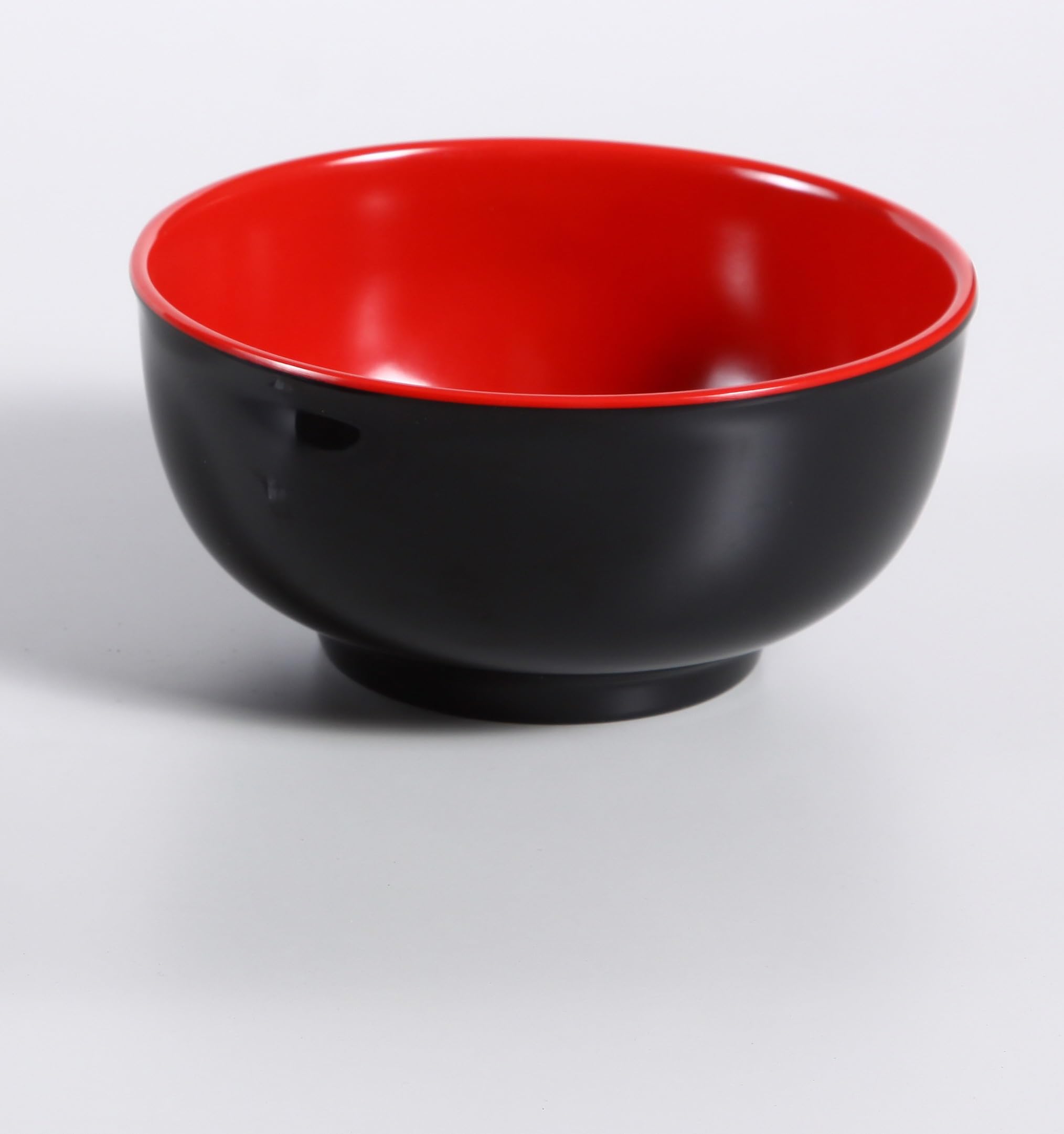 Two-tone Collection 6 7/8" Black and RED Melamine Bowl Good for Pasta by Yanco – 22.0 ounces, Melamine, BLACK AND RED, Pack of 48, Model CR-560