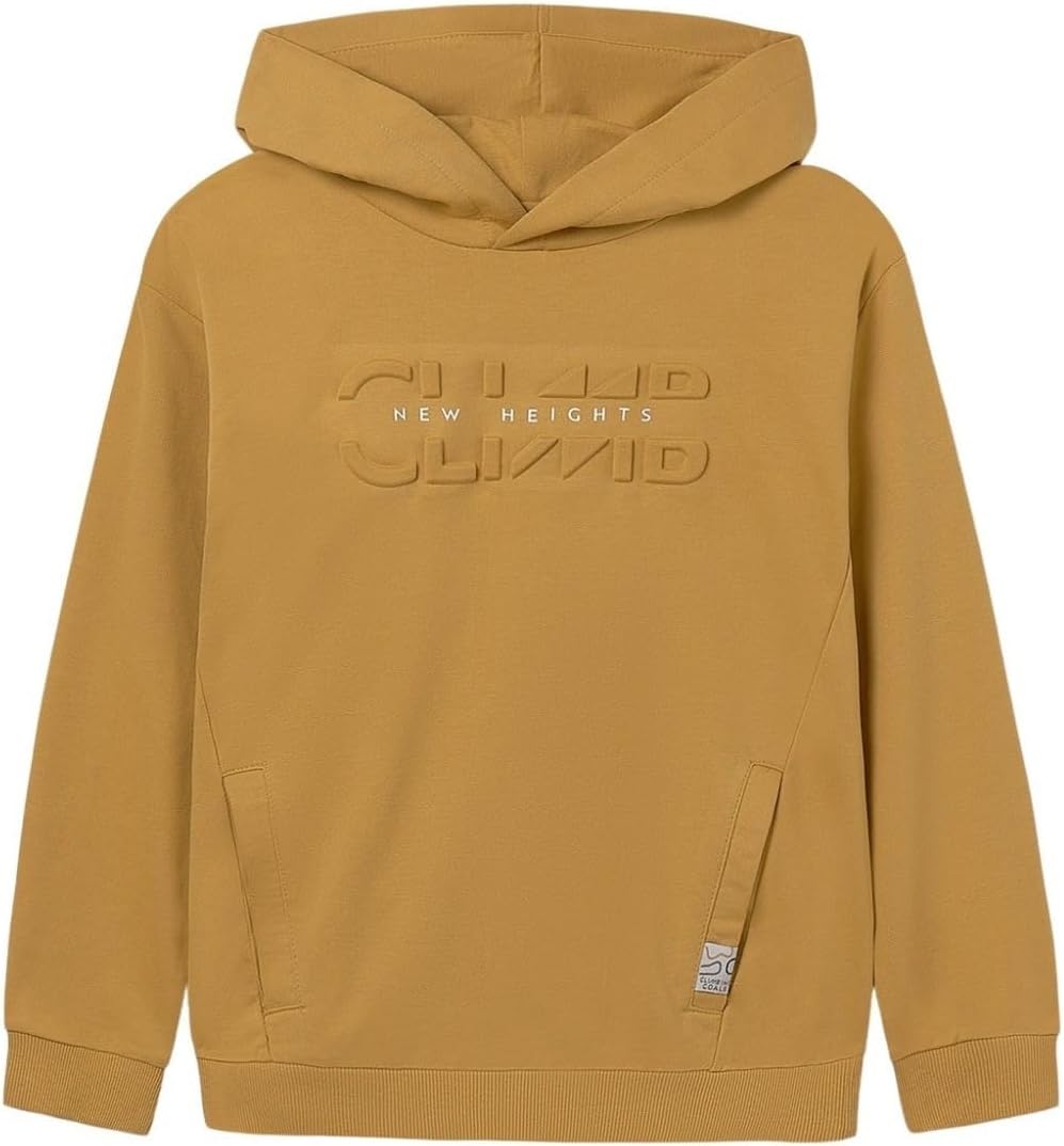Mayoral Embossed Hooded Pullover for Boys Honey