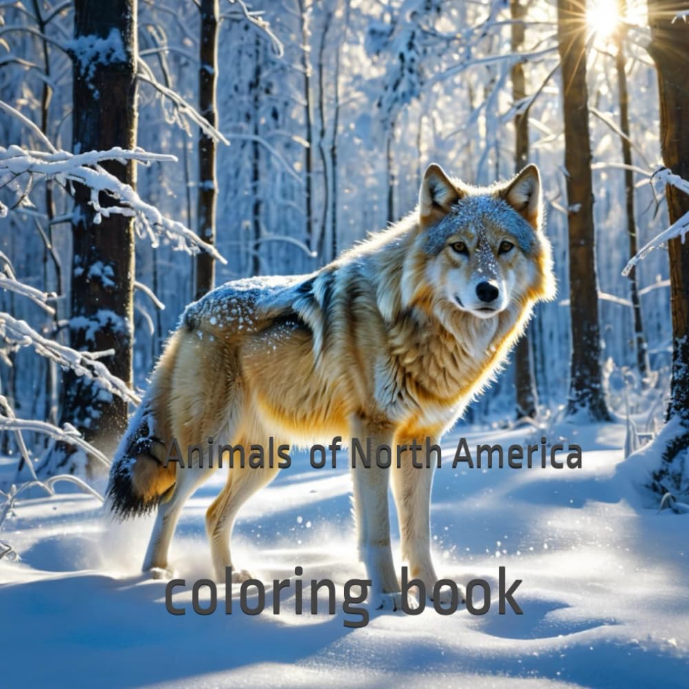 Animals of North America coloring book