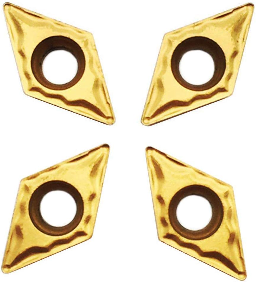10PCS DCMT21.51 Indexable Soild Carbide Turning Insert Blade For Lathe Tool Holder,DCMT070204 Carbide Inserts For Lathe (DCMT070204-HMP)