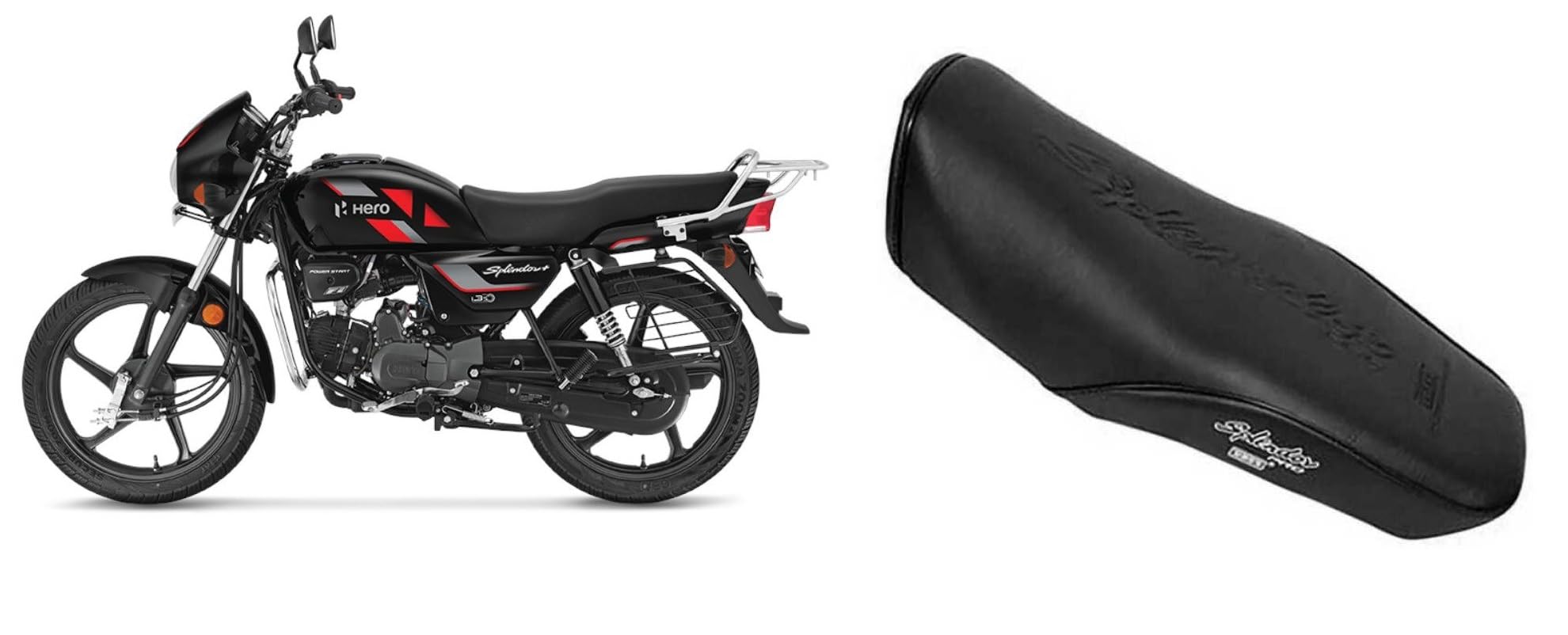 Splendor_SEAT_Cover_Splendor_Plus_NEW Single Bike Seat Cover for Hero Splendor Plus-image-5