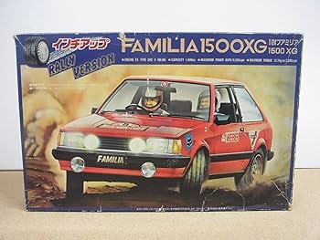 旧バンダイ【モーターハイウェイ マツダ ファミリア電動走行】ブリキ製ミニカー箱付 旧バンダイ【モーターハイウェイ マツダ ファミリア電動走行