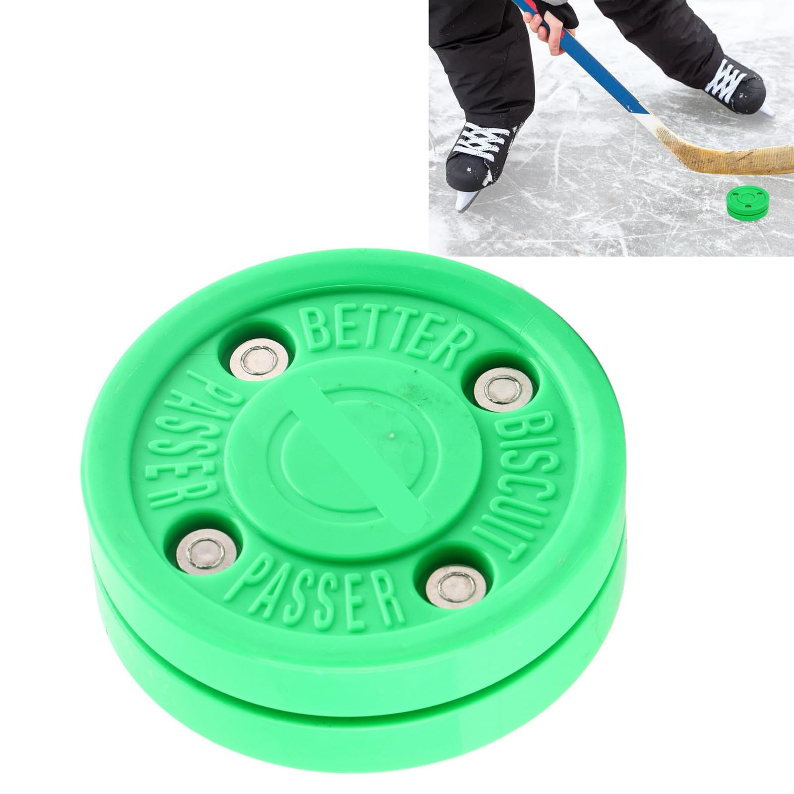 Puck de Hockey lvifloaeice Polyoxyméthylène Green Gree Dary Puck for Daily Training Roulers Pating Accessoires pour Les Tables de Jeu