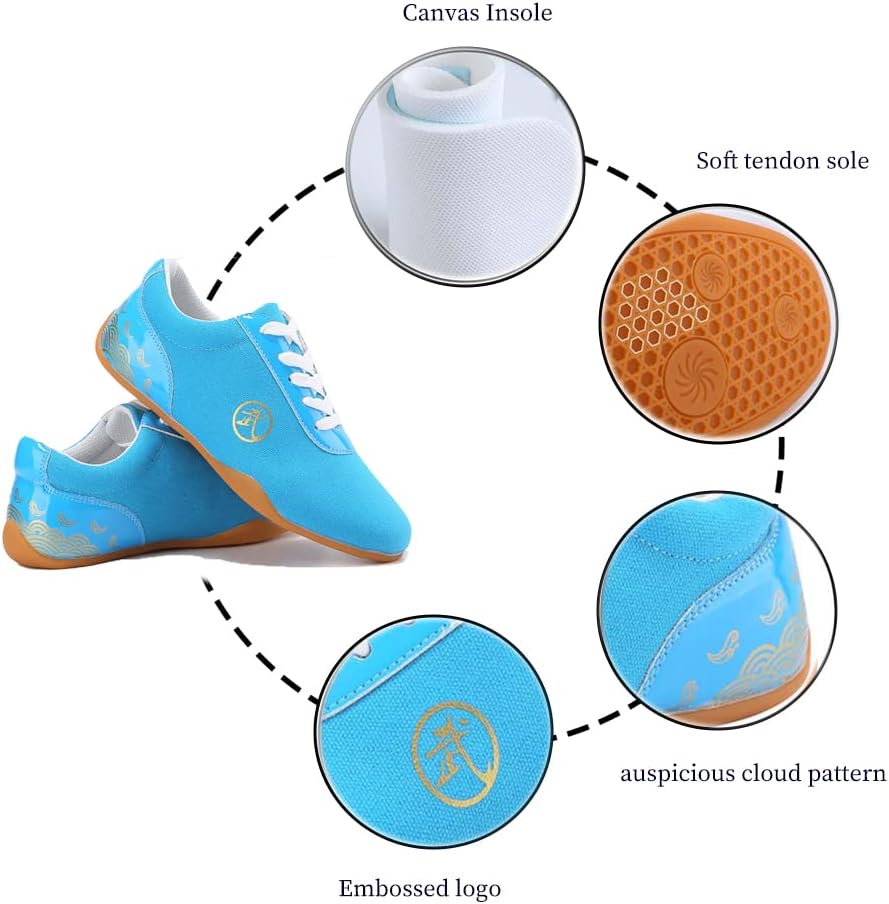 Kung Fu Tai Chi Shoes Unisex Martial Arts Boxing Shoes,Slip-on Style, Casual,Suitable for Indoor/Outdoor use.