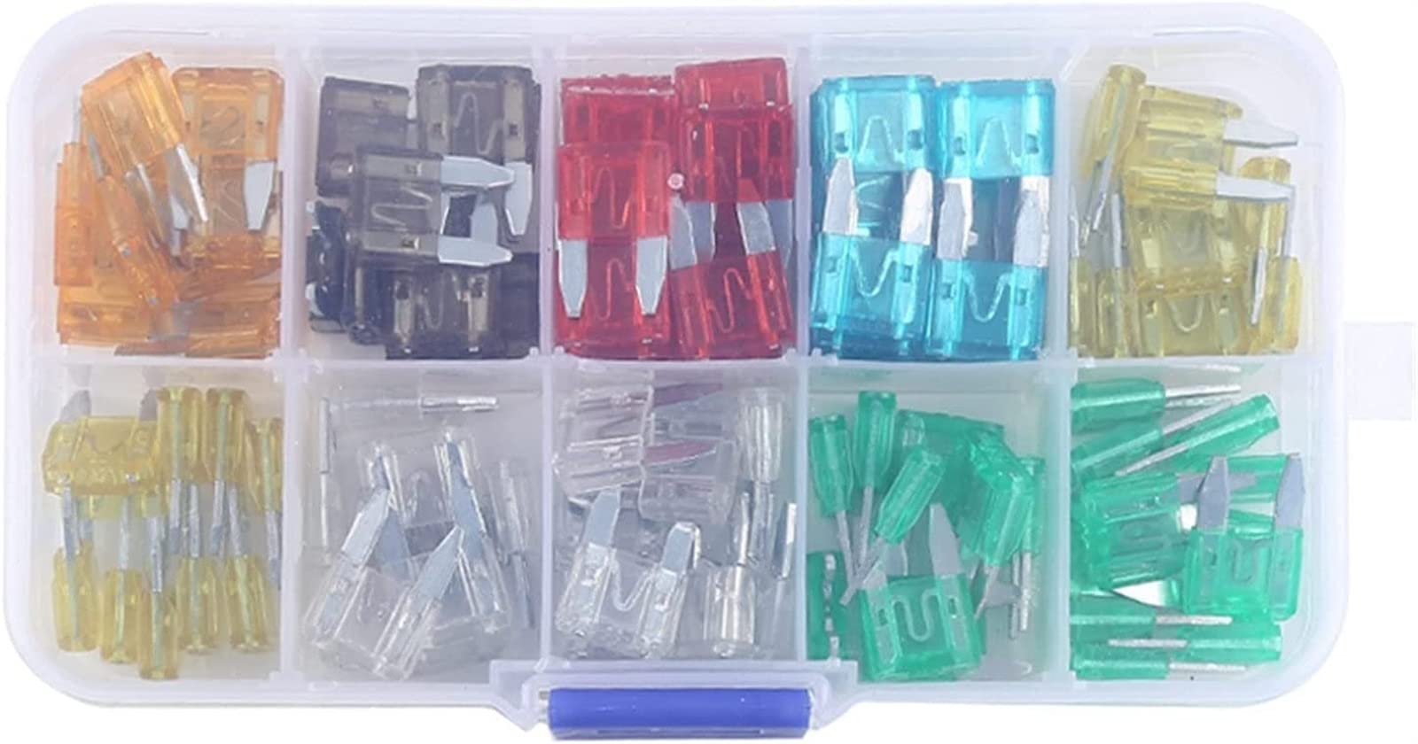 Auto Car Truck Automotive Blade Fuse Asortyment Zestaw ostrzy APM ATM Narzędzie bezpiecznik lampa ksenonowa wąż bezpieczeństwa (120 szt.)