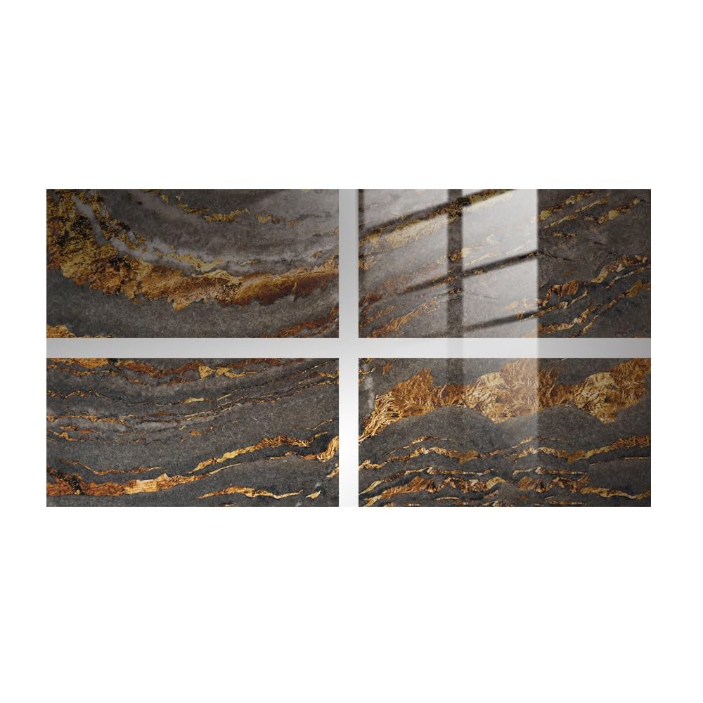 Drbgzy Wallpaper 4Pcs Stair Stickers Marble Tiles Bathroom Kitchen Decorative Wall Stickers Wallpaper