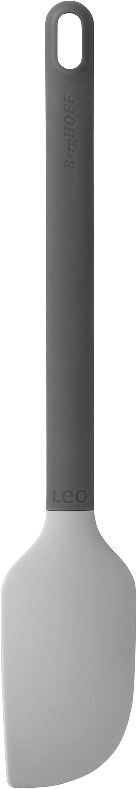 BerghoffLeo Heat-resistant Non-stick Silicone & Nylon Body Spatula 12.25" Grey Hanging Ring Soft-touch Handle Dishwasher Safe