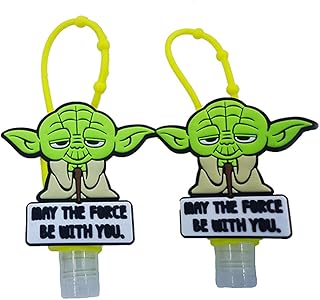 Small Kids Hand Sanitizer Holder Keychain Travel size Refillable Empty Bottles Containers with Leak Proof Flip Cap for Liquids, shampoo, Oils, Lotion 1 oz 2 PCS