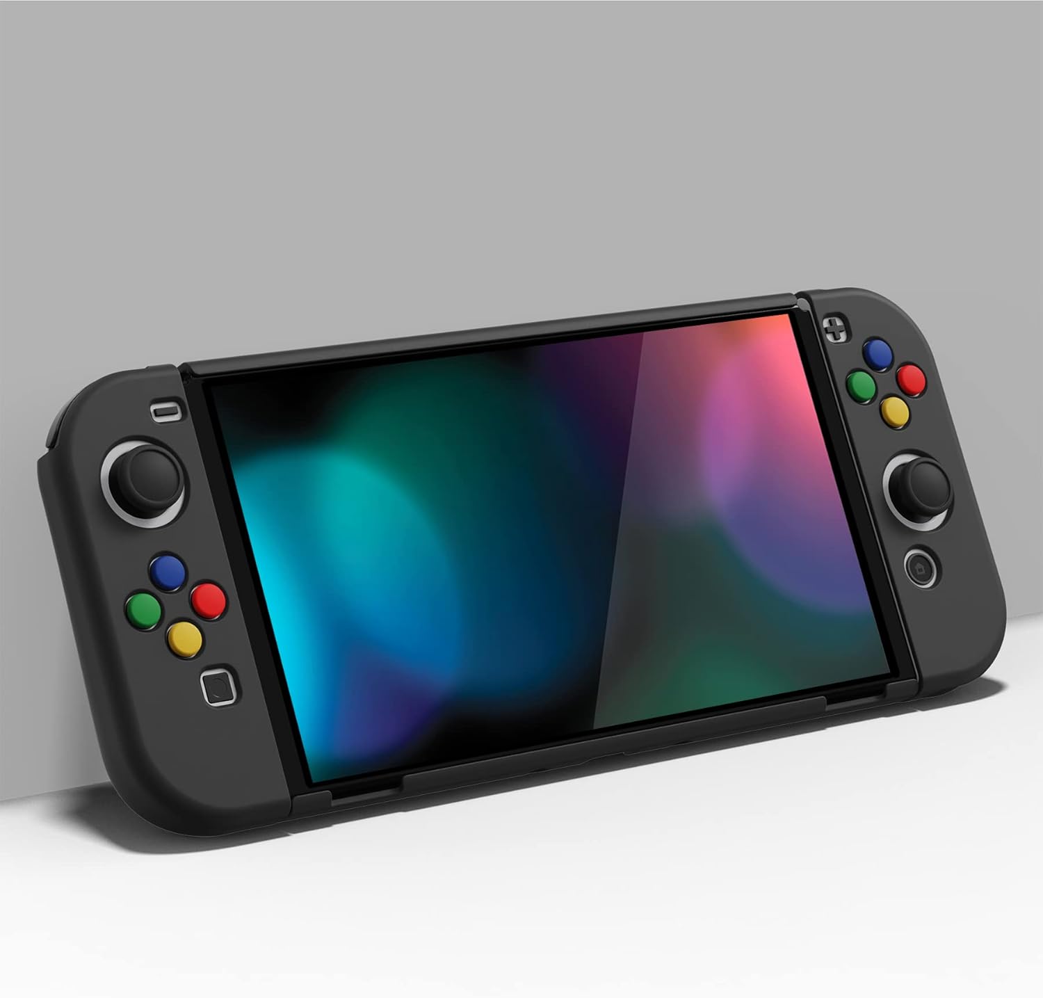 PlayVital AlterGrips Protective Slim Case for Nintendo Switch OLED, Ergonomic Grip Cover for Joycon, Dockable Hard Shell for Switch OLED w/Thumb Grip Caps & Button Caps - Image 4