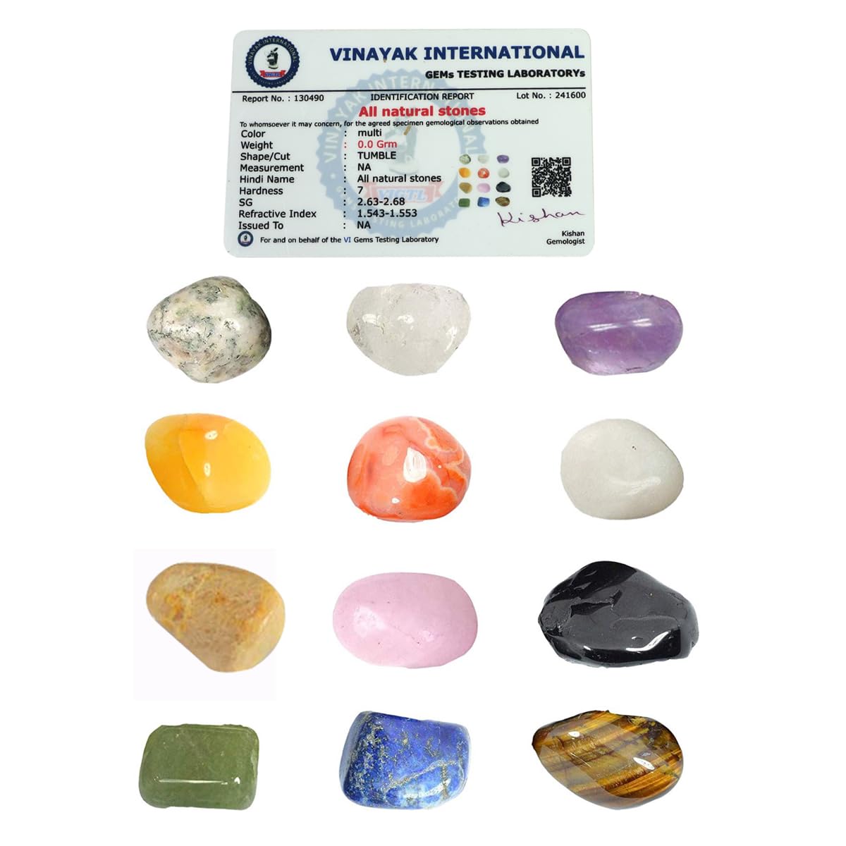 Reiki Crystal Products 12 Chakra Tumble Kit Certified Natural Crystal Tumble Stone Sets Energized by Experienced Reiki Hea... - Review, Price and Buying Guide