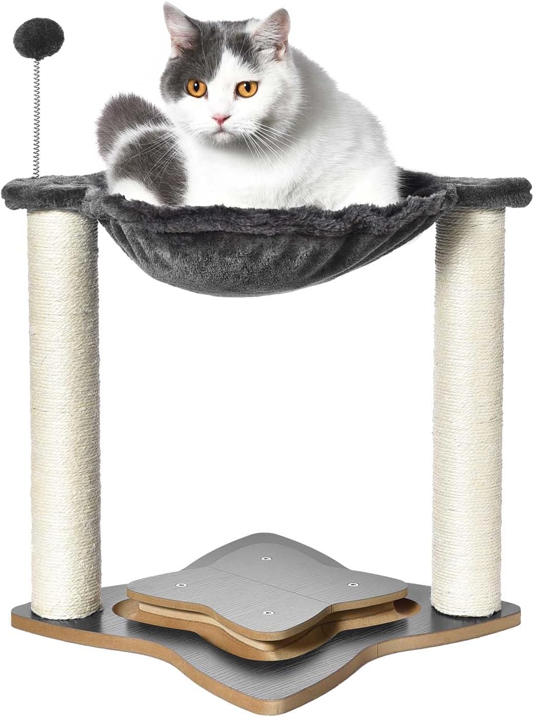 NeoCloud Cat Scratching Post with Cat Hammock Cat Tree Cat Bed with