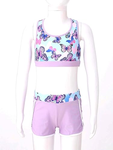 Miniatura 5 de Kids Girls 2 Pieces Bathing Suit Beach Swimsuit Sports Swimwear Tankinis Top with Shorts Set