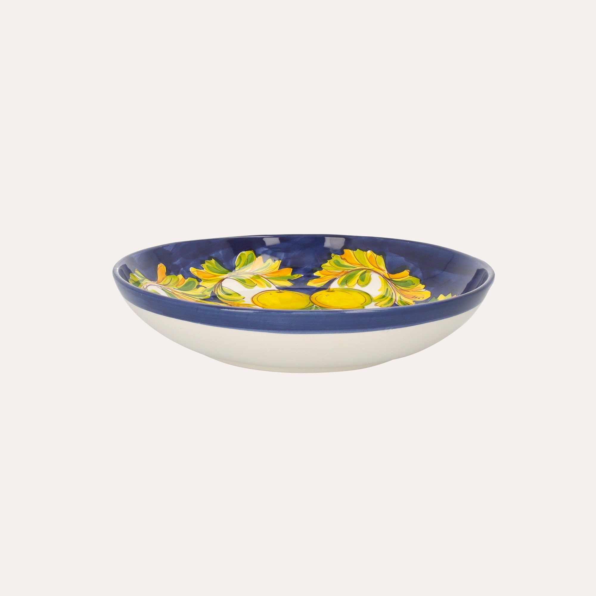 Keyhomestore KEYHOME | Insalatiera Piccola in Ceramica con Motivo Limoni – Made in Italy