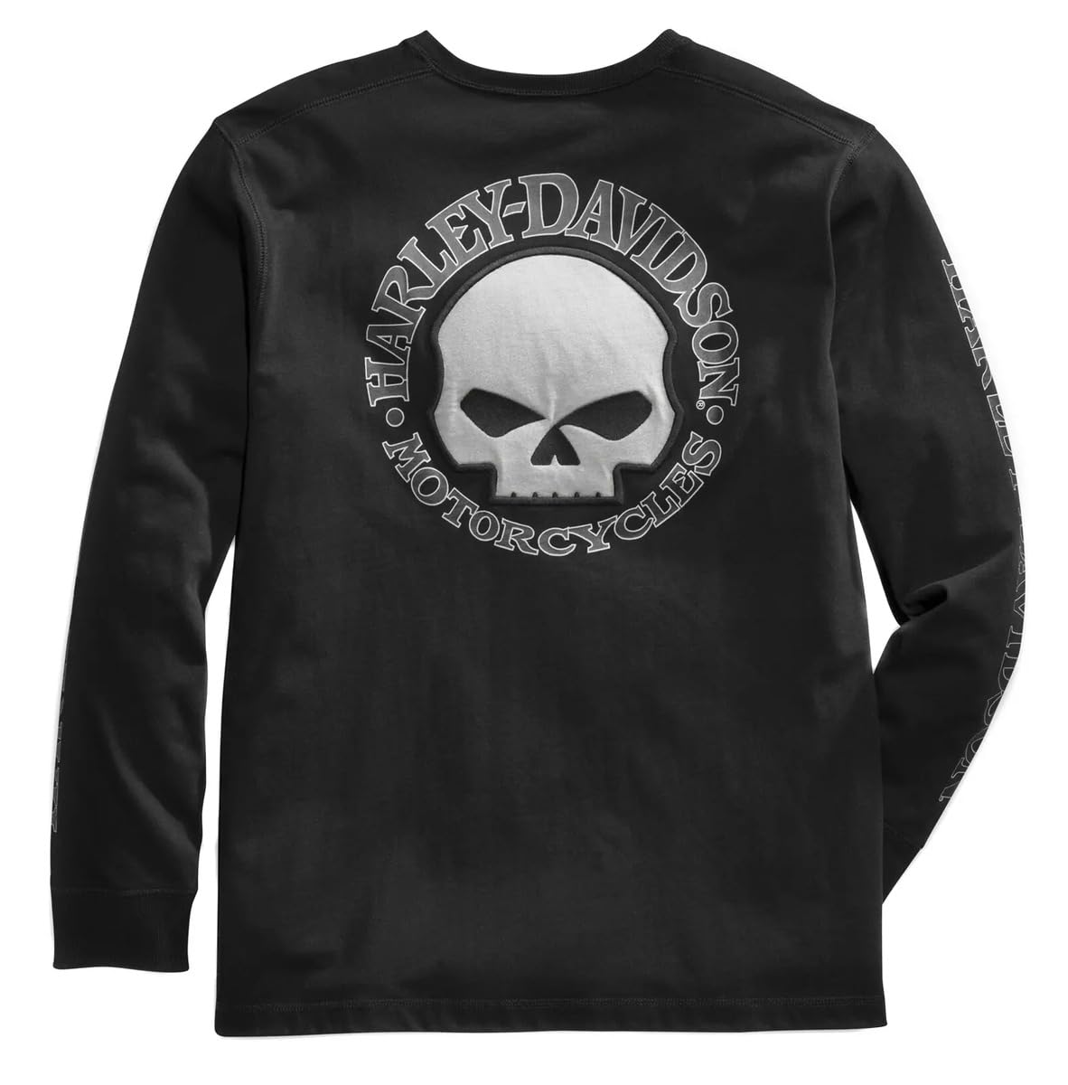 HARLEY-DAVIDSON Camiseta de manga larga para hombre, color negro