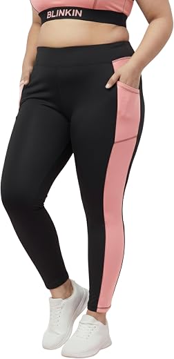 BLINKIN Plus Size Gym Pants for Women's Workout - The Ultimate Yoga Pants | Workout Lowers | Gym Track Pants for Women wit...