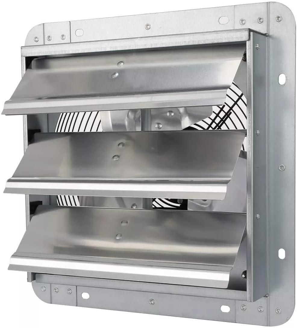 10 Inch Shutter Exhaust Fan Aluminum High Speed 1630RPM 705CFM Silver, Replacement for iPower OEM