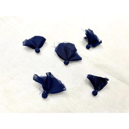 PALASH Mini Cotton Tassels Blue Color for Saree/Blouse/Dupatta/DIY/Dcor (Pack of 15)