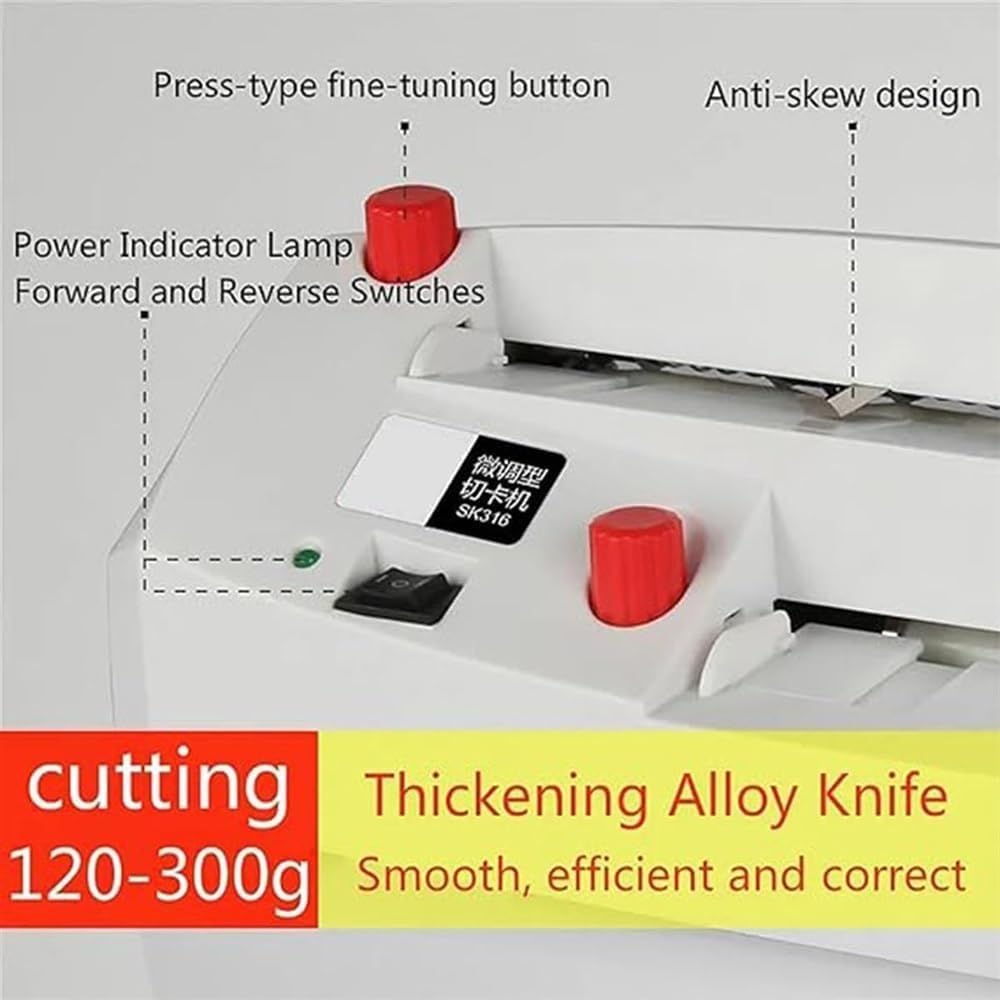 Mini Adjustable Business Card Cutter for 90x54mm Cards, Precision Slitter with 1-18mm Margin & 120-300g Paper Capacity, Ideal for Office & Printing Needs