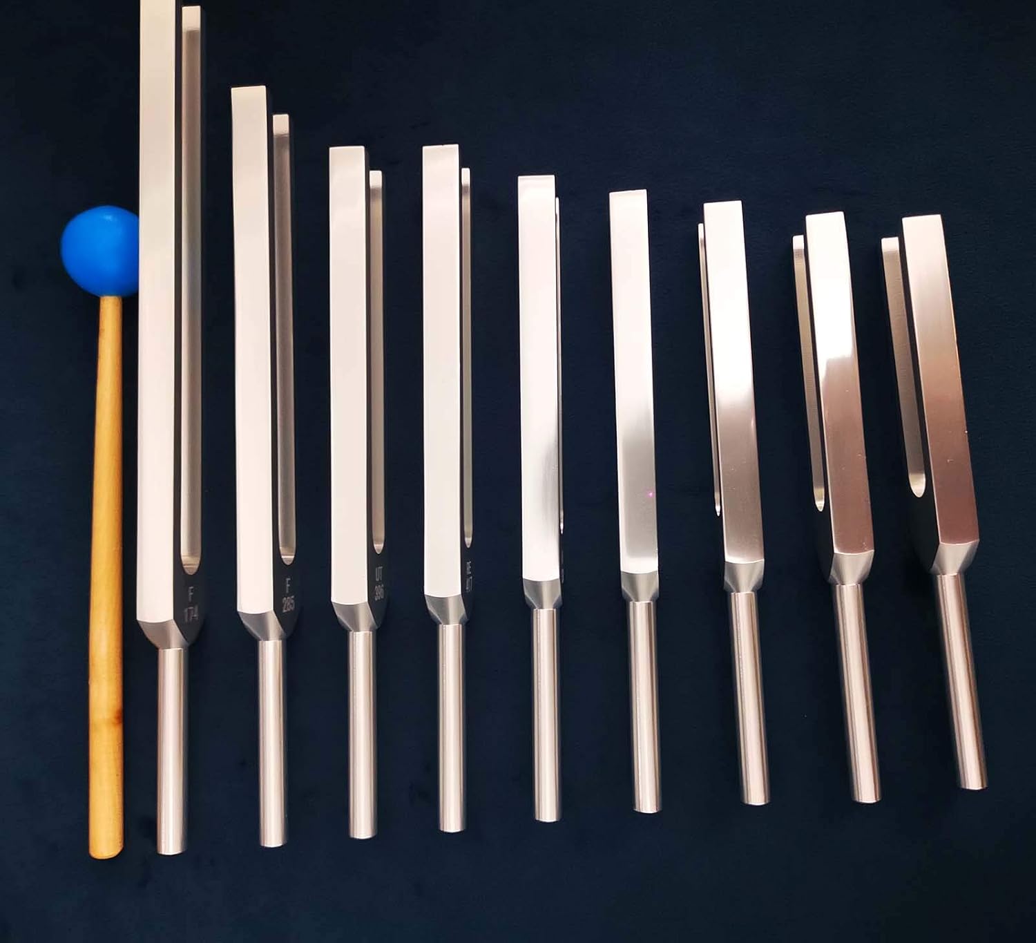 Colorful OM Solfeggio Tuning Forks Set 9 - Perfect Musical Instrument for Healing, Chakra, Sound Therapy. : Musical Instruments