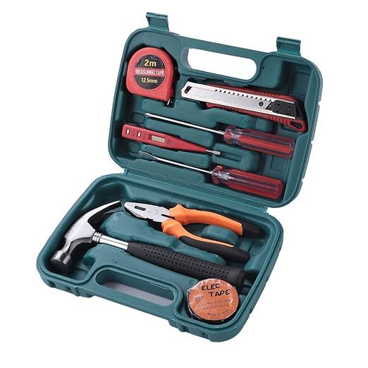 Cheston Hand Tool Kit I 2 Screwdrivers, Cutter, Pliers, Tester, Measuring & Electric Tape, Hammer I Household & Professional Hand Tools at Rs. 599