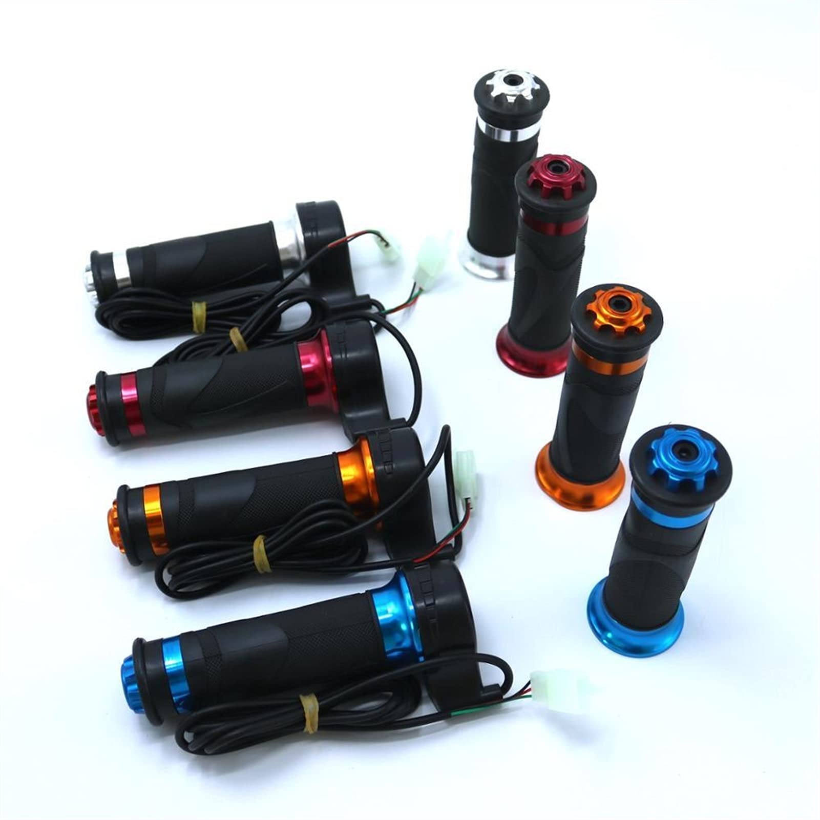 EEASSA Electric Bicycle Accessories Aluminum alloy rolling handle set electric bicycle/scooter/motorcycle speed gas handle/throttle/Accelerator (Color : Silver)