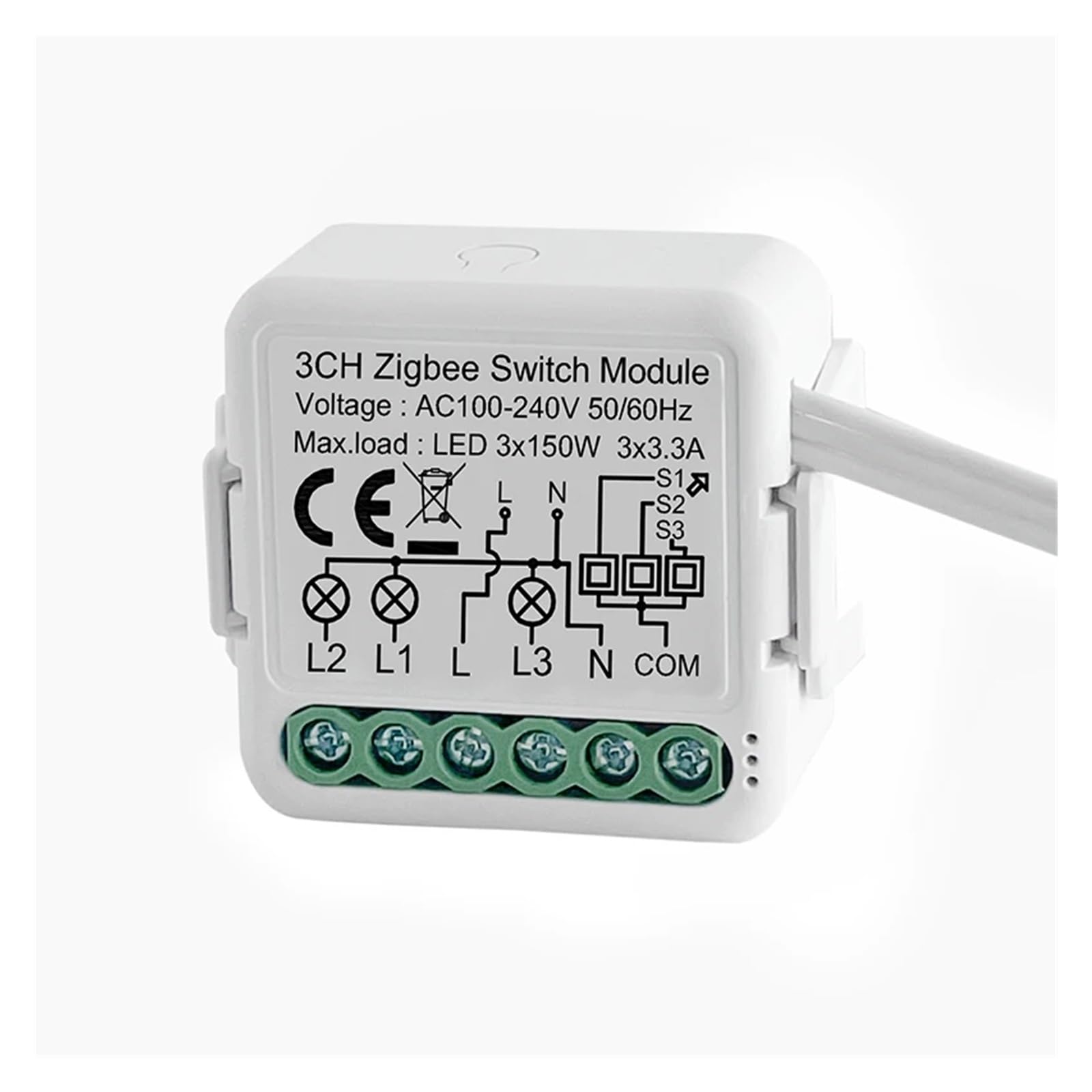 Module de commande bidirectionnel 3 voies pour interrupteur d'éclairage intelligent