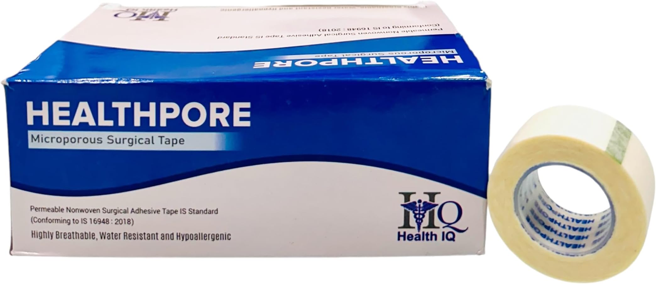 HealthIQ HEALTHPORE Microporous Tape � Breathable, Waterproof and Versatile Hypoallergenic Adhesive Tape for First Aid, Wound Care, and Secure Dressing (7.5CM(3") X 9MTR)
