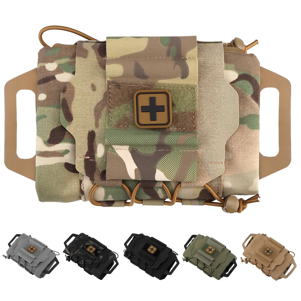 Bolsa táctica Molle IFAK para deportes al aire libre, caza, airsoft, kits de primeros auxilios de emergencia médica/herramientas EDC bolsa de accesorios diversos