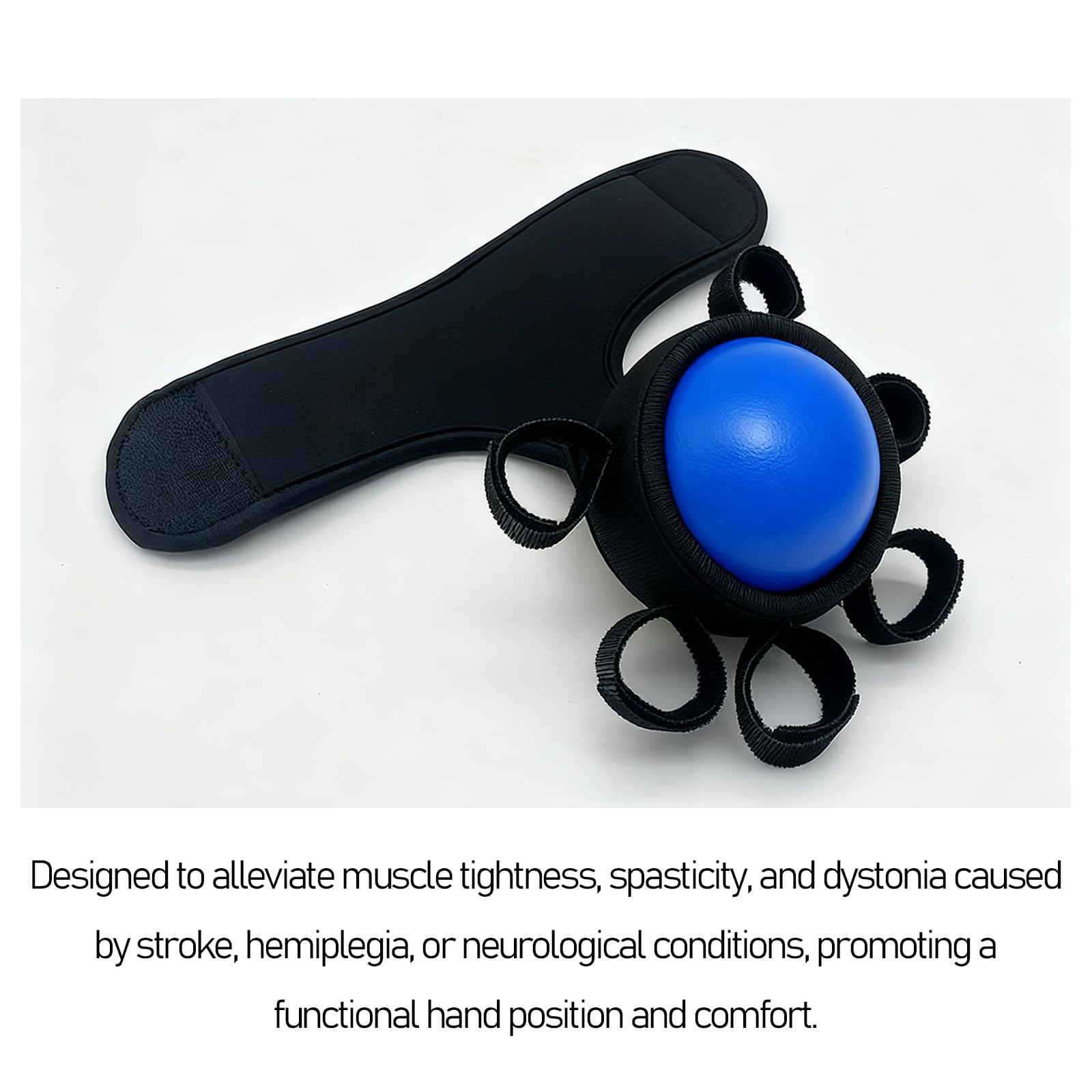 Anti Spasticity Hand Splint with Training Ball - Strap With Adjustable Finger Size,Orthosis Brace for Stroke Recovery, Spasm & Hemiplegia Rehabilitation for Adults - Hand Therapy Equipment for Functional Impairment — Amazon image 6