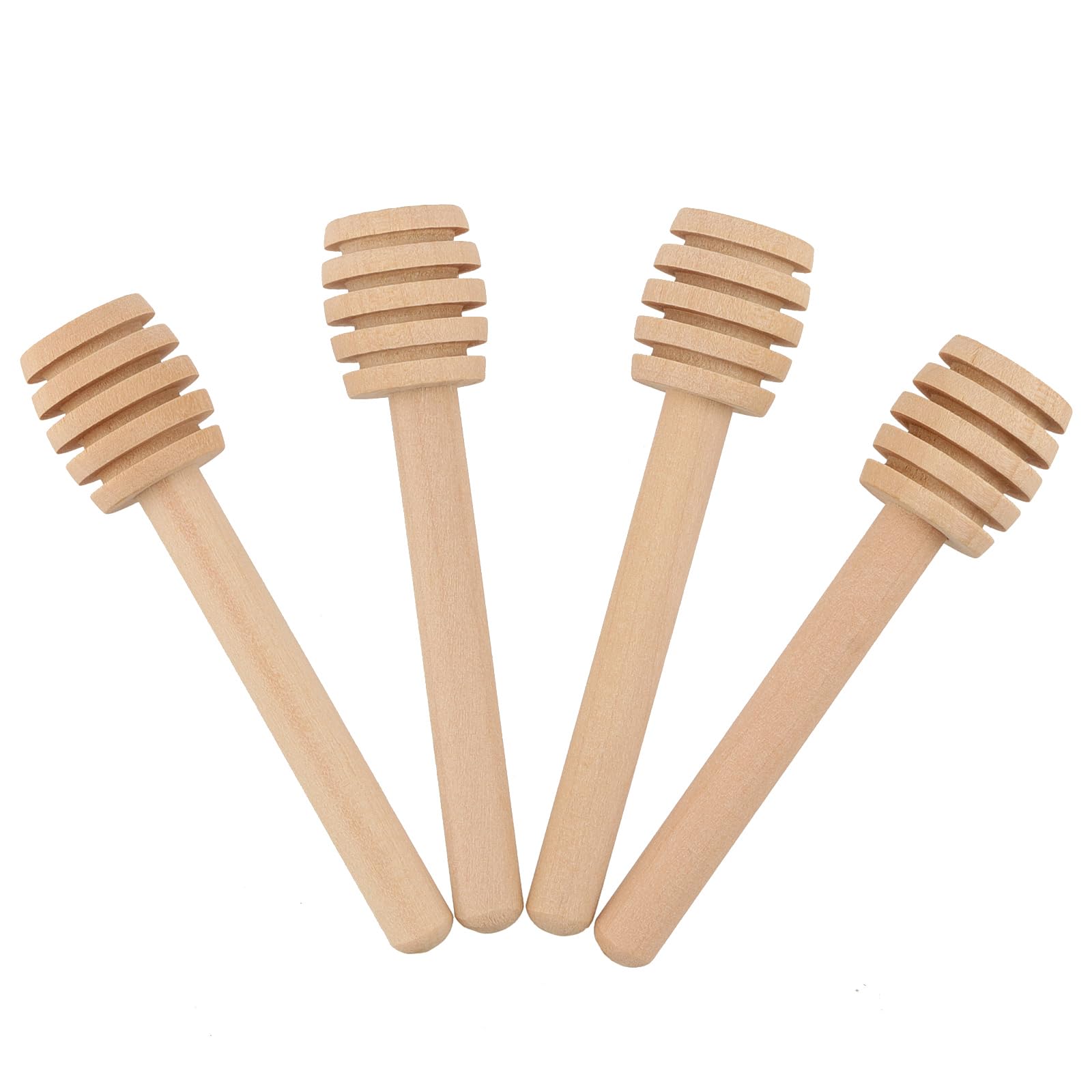 100 bastoncini di legno per miele, 8 cm, mini cucchiaio da miele, mescolatore per mescolare il miele, in legno, per erogare barattoli di miele, raccolta miele, miele, pioggerella miele