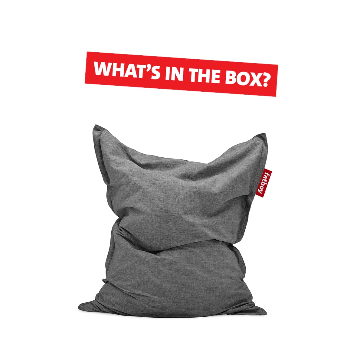 Fatboy® The Original - Pouf per esterni, 180 x 140 cm, motivo: Bean Bag/Cuscino/Poltrona XXL, Classica per esterni, colore: Grigio Roccia