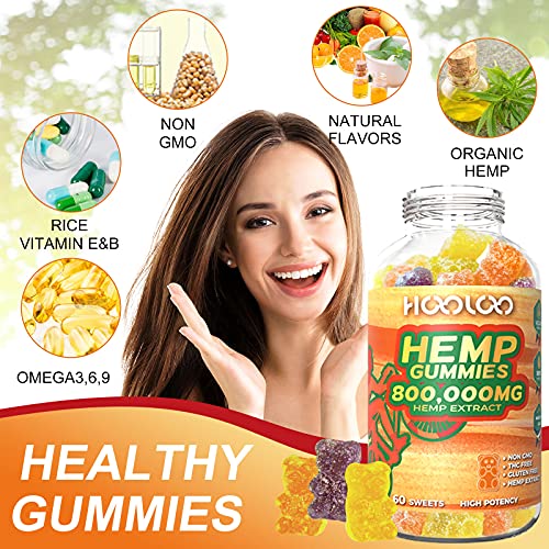 HOOLOO Hemp Gummies, 800,000mg Fruity Gummy Bear Hemp Extract, Vegan, Made in USA - Image 6
