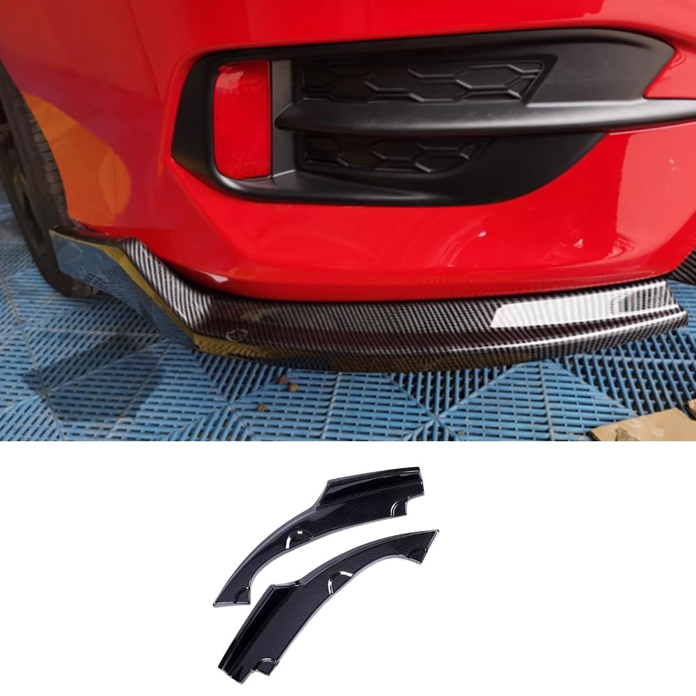 JIEOSDIN Car Accessories Rear Bumper Corner Protection Cover Trims Compatible with Honda 10th Gen Civic 2016-2021 (Carbon Fiber Style) 2PCS ABS