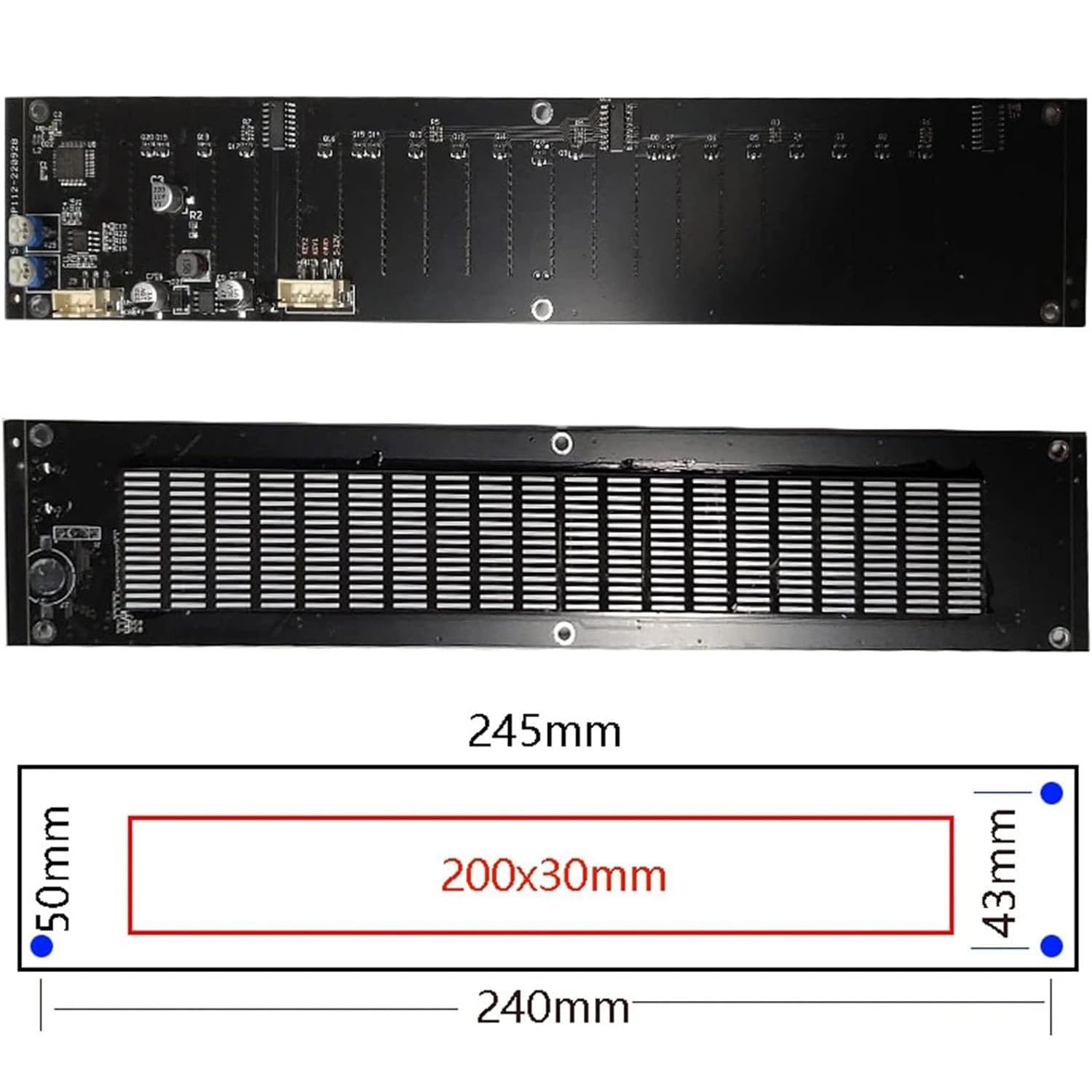Analizador LED De Espectro De Audio Musical, Pantalla LED De Nivel De Audio, 20 Segmentos/15 Niveles, DSP Incorporado (Opcional), Soporta Ajuste EQ, para Coche, Casa/Amante De La Música